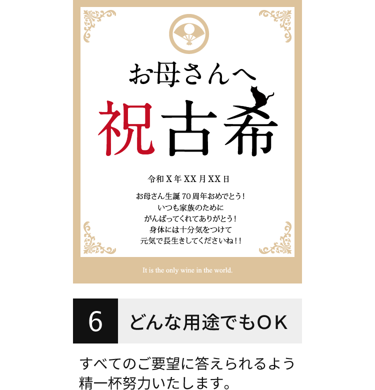 70歳の古希祝い ワイン好きに贈るサプライズギフト Days 英字ワイン